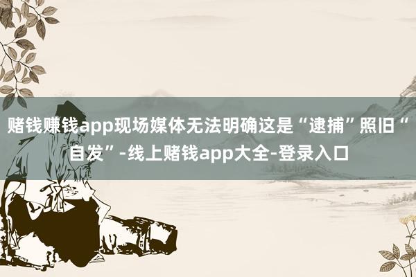 赌钱赚钱app现场媒体无法明确这是“逮捕”照旧“自发”-线上赌钱app大全-登录入口